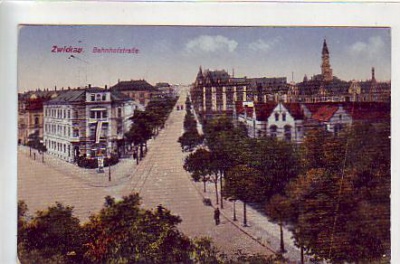 Zwickau Bahnhofstraße ca 1915