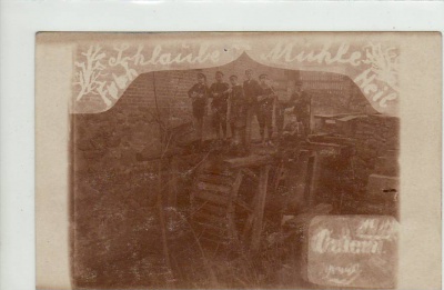 Schlaube Mühle Foto Karte 1917 Schlesien