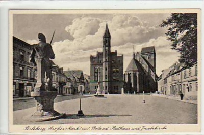 Perleberg Markt mit Roland ca 1940