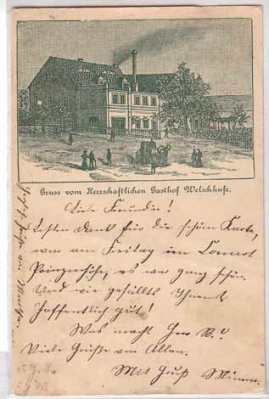 Gasthof Welschhufe Bennewitz bei Wurzen Vorläufer 1903