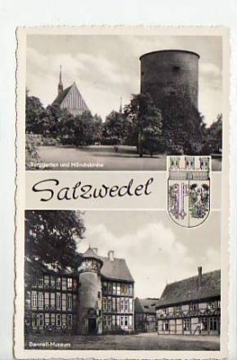 Salzwedel in der Altmark Burggarten und Museum 1958