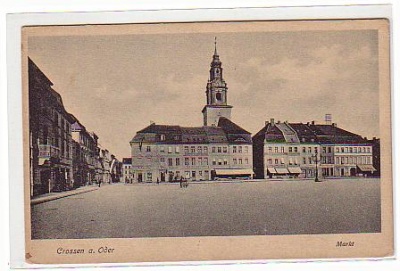 Crossen an der Oder ,Markt ca 1930, Mark-Brandenburg