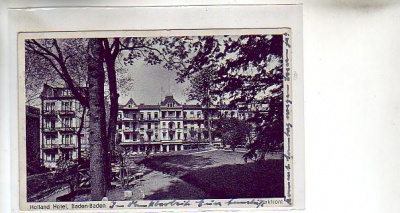 Baden-Baden Litho Altes und Neues Schloss Hohenbaden ca 1900