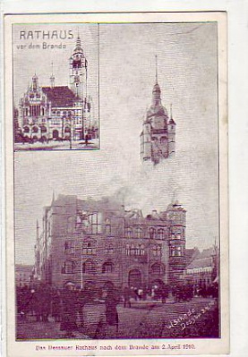Dessau Rathaus Brand 2.April 1910