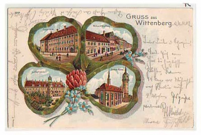Wittenberg Litho Ansichtskarte von 1902