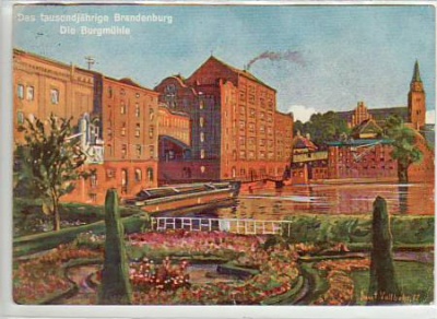 Brandenburg an der Havel Burgmühle Künstlerkarte 1934