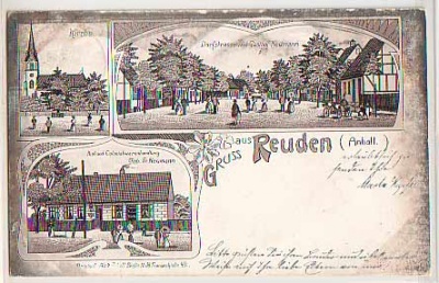 Reuden Anhalt bei Zerbst Litho 1907